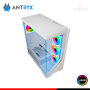 CASE ANTRYX FX650 WHITE ARGB SIN FUENTE VIDRIO TEMPLADO MID TOWER