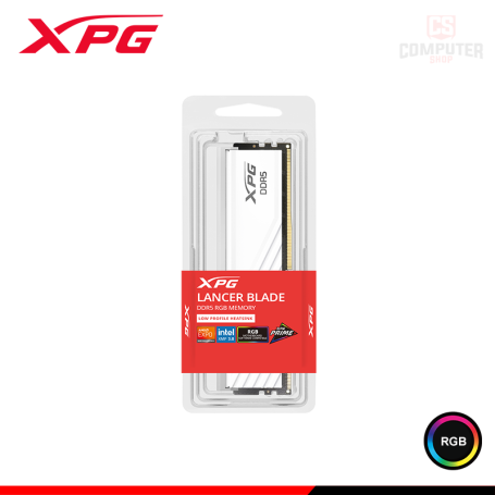 MEMORIA 16GB DDR5 XPG LANCER BLADE RGB WHITE BUS 6000MHz (PN:AX5U6000C4816G-SLABRWH)