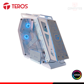 CASE TEROS TE-1311G WHITE ARGB SIN FUENTE VIDRIO TEMPLADO MID TOWER