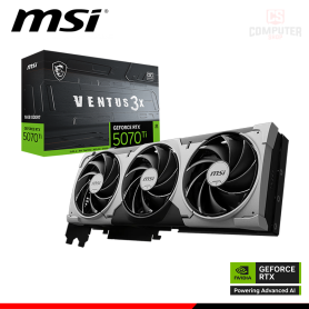 TARJETA DE VIDEO MSI GEFORCE RTX 5070Ti 16GB GDDR7 256BITS VENTUS 3X OC