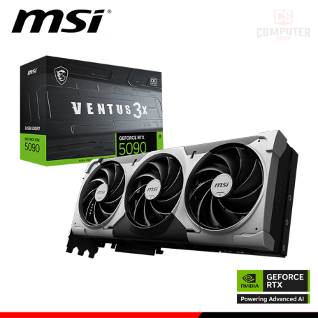 TARJETA DE VIDEO MSI GEFORCE RTX 5090 32GB GDDR7 512BITS VENTUS 3X OC (PN:912-V530-060)
