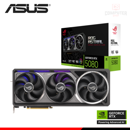 TARJETA DE VIDEO ASUS GEFORCE RTX 5080 16GB GDDR7 256BITS ROG ASTRAL OC (PN:90YV0LV0-M0AA00)