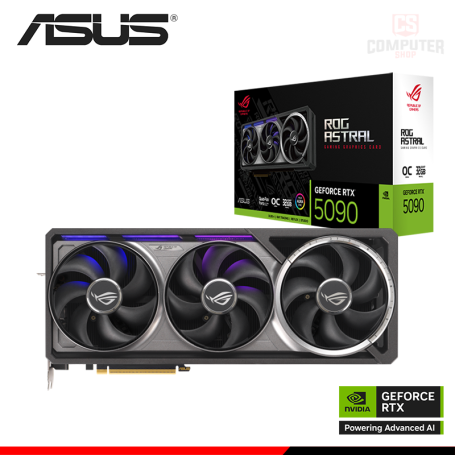 TARJETA DE VIDEO ASUS GEFORCE RTX 5090 32GB GDDR7 512BITS ROG ASTRAL OC (PN:90YV0LW0-M0AA00)
