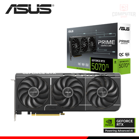 TARJETA DE VIDEO ASUS GEFORCE RTX 5070Ti 16GB GDDR7 256BITS PRIME OC