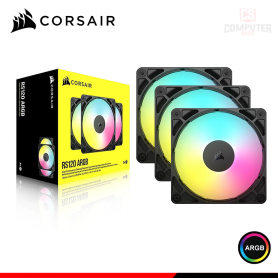 COOLER PARA CASE CORSAIR RS120 BLACK ARGB 120MM PACKx3 (PN:CO-9050181-WW)