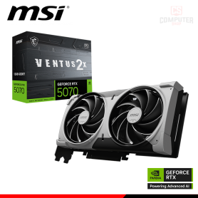 TARJETA DE VIDEO MSI GEFORCE RTX 5070 12GB GDDR7 192BITS VENTUS 2X OC (PN:912-V532-009)