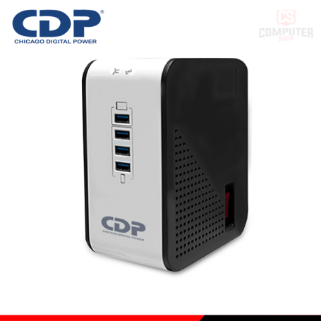 ESTABILIZADOR CDP R2CU-AVR1008i 1000VA/500W 8 TOMAS + 4 PUERTOS USB