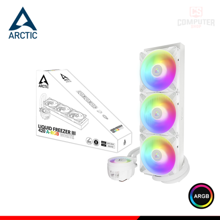 ARCTIC FREEZER III 420 A-RGB WHITE REV.2 COOLER CPU REFRIGERACION LIQUIDA COMPATIBLE AMD/INTEL (PN:ACFRE00153A)