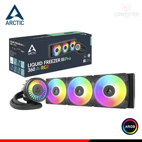 ARCTIC FREEZER III PRO 360 A-RGB BLACK COOLER CPU REFRIGERACION LIQUIDA COMPATIBLE AMD/INTEL (PN:ACFRE00184A)