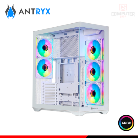 CASE ANTRYX FX970 PRO ARGB WHITE SIN FUENTE VIDRIO TEMPLADO MID TOWER (PN:AC-FX970WP)