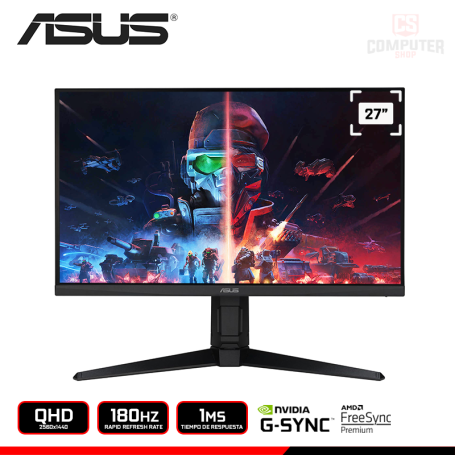 MONITOR ASUS TUF GAMING VG27AQL3A 27" QHD 2560x1440/180HZ/1MS/FREESYNC PREMIUM/COMPATIBLE NVIDIA G-SYNC (PN:90LM09A0'B013B0)