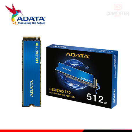 SSD 512GB ADATA LEGEND 710 NVMe M.2 2280 Pcie GEN 3x4 (PN:ALEG-710-512GCS)