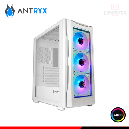 CASE ANTRYX RX-560 ARGB WHITE SIN FUENTE VIDRIO TEMPLADO MID TOWER (PN:AC-RX560W)