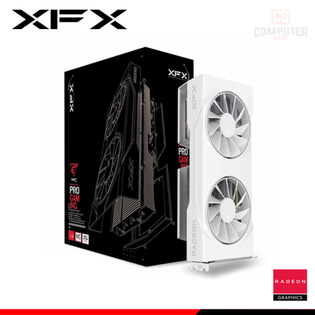 TARJETA DE VIDEO XFX SWIFT WHITE AMD RADEON RX 9060 XT 8GB GDDR6 128BITS GAMING OC (PN:RX-96TSW8GWQ)