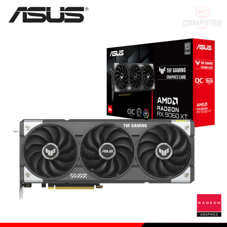 TARJETA DE VIDEO ASUS TUF GAMING RX 9060 XT 16GB GDDR6 128BITS OC EDITION (PN:90YV0LF0-M0AA00)