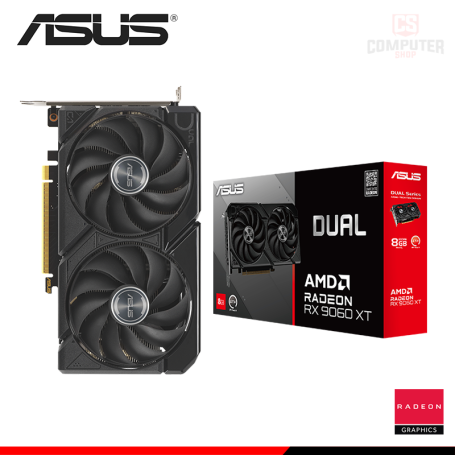 TARJETA DE VIDEO ASUS DUAL RADEON RX 9060 XT 8GB GDDR6 128BITS (PN:90YV0MI1-M0AA00)