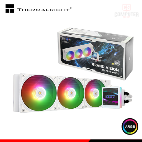 THERMALRIGHT GRAND VISION 360 WHITE ARGB COOLER CPU REFRIGERACION LIQUIDA COMPATIBLE AMD/INTEL