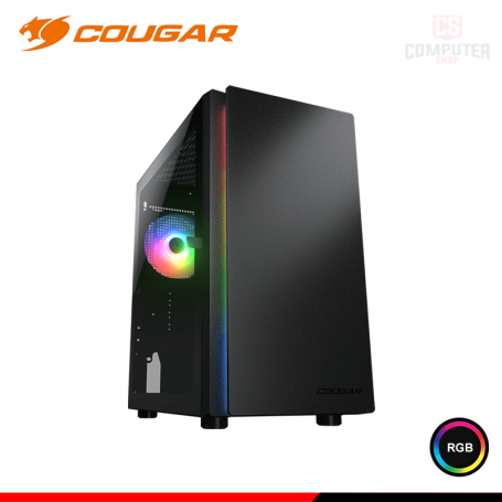 CASE COUGAR PURITY RGB BLACK SIN FUENTE VIDRIO TEMPLADO MINI TOWER