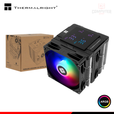 THERMALRIGHT PEERLESS ASSASSIN 120 DIGITAL ARGB BLACK COOLER CPU REFRIGERACION AIRE COMPATIBLE AMD/INTEL