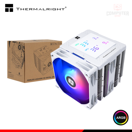 THERMALRIGHT PEERLESS ASSASSIN 120 DIGITAL ARGB WHITE COOLER CPU REFRIGERACION AIRE COMPATIBLE AMD/INTEL