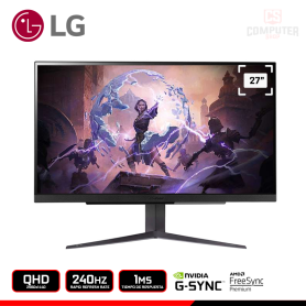 MONITOR LG 27GR83Q-B ULTRAGEAR 27" QHD 2560x1440/240HZ/1MS/AMD FREESYNC PREMIUM/COMPATIBLE NVIDIA G-SYNC
