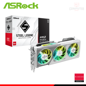 TARJETA DE VIDEO ASROCK RADEON RX 9070 XT WHITE 16GB GDDR6 256BITS STEEL LEGEND