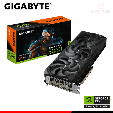 TARJETA DE VIDEO GIGABYTE GEFORCE RTX 5080 16GB GDDR7 256BITS WINDFORCE OC SFF