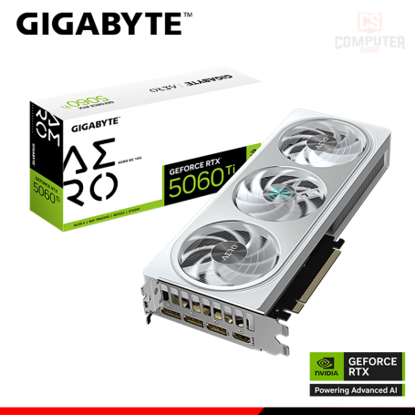 TARJETA DE VIDEO GIGABYTE GEFORCE RTX 5060Ti 16GB GDDR7 128BITS AERO OC