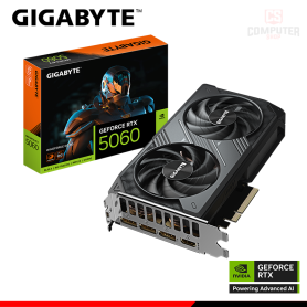 TARJETA DE VIDEO GIGABYTE GEFORCE RTX 5060 8GB GDDR7 128BITS WINDFORCE OC (PN:9VN5060WO-00-G10)
