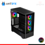 CASE ANTRYX FX830 INFINITY BLACK ARGB SIN FUENTE VIDRIO TEMPLADO MID TOWER