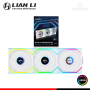 COOLER PARA CASE LIAN LI UNI FAN SL V3 WHITE ARGB REVERSE LCD WIRELESS 120MM PACKx3 CON CONTROLADOR (PN:12RSLLCD1W3W)