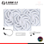 COOLER PARA CASE LIAN LI UNI FAN SL V3 WHITE ARGB REVERSE LCD WIRELESS 120MM PACKx3 CON CONTROLADOR (PN:12RSLLCD1W3W)