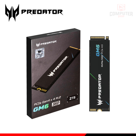 SSD 2TB PREDATOR GM6 NVMe M.2 2280 Pcie GEN 4x4 (PN:BL.9BWWR.134)
