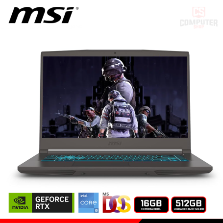 LAPTOP MSI THIN 15 B13UC/GEFORCE RTX 3050 4GB GDDR6/CI5-13420H/15.6" FHD/16GB DDR4/SSD 512GB/FREE DOS
