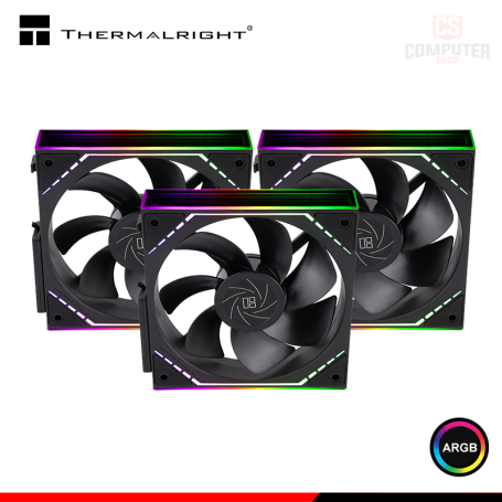 COOLER PARA CASE THERMALRIGHT TL-M12QR X3 BLACK ARGB 120MM PACKx3