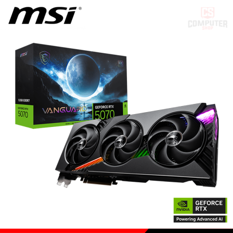 TARJETA DE VIDEO MSI GEFORCE RTX 5070 12GB GDDR7 192BITS VANGUARD SOC (PN:912-V532-070)