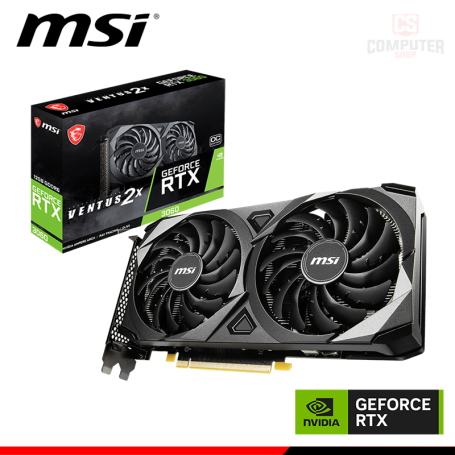 TARJETA DE VIDEO MSI GEFORCE RTX 3060 12GB GDDR6 192BITS VENTUS 2X OC EDITION (PN:912-V397-658)