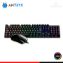 KIT ANTRYX GC-3100 BLACK RGB TECLADO MECANICO SWITCH RED USB + MOUSE WIRED USB (PN:AGC-3100KRE-SP)