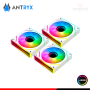 KIT COOLER PARA CASE ANTRXY IF-120 INFINITY WHITE ARGB 120MMx3 + CONTROLADOR (PN:AKK-IF120WX3C)