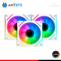 KIT COOLER PARA CASE ANTRXY IF-120 INFINITY WHITE ARGB 120MMx3 + CONTROLADOR (PN:AKK-IF120WX3C)