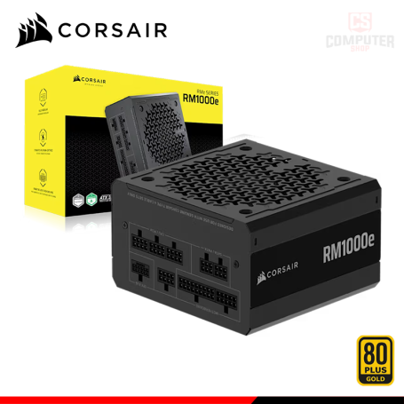 FUENTE DE PODER CORSAIR RM1000E 1000W BLACK 80 PLUS GOLD FULL MODULAR (PN:CP-9020297-NA)