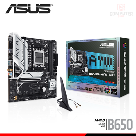 PLACA ASUS PRIME B650M-AYW WIFI M.ATX DDR5 AMD AM5 (PN:90MB1KI0-M0EAY0)