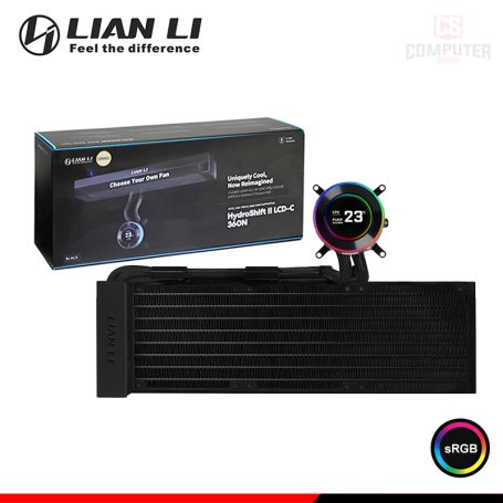 LIAN LI HYDROSHIFT II LCD-C360N sRGB BLACK COOLER CPU REFRIGERACION LIQUIDA COMPATIBLE AMD/INTEL (PN:GHS2LCD36B)