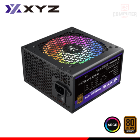 FUENTE DE PODER XYZ PHANTOM 750W ARGB 80 PLUS BRONZE (PN:X-PS-PHANTOM-PBR750)