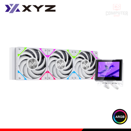 XYZ HYDROVIEW AIO 360 ARGB WHITE COOLER CPU REFRIGERACION LIQUIDA COMPATIBLE AMD/INTEL (PN:W-WC-HYDROVIEW-360W)
