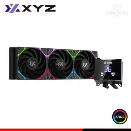 XYZ HYDROTEMP AIO 360 ARGB BLACK COOLER CPU REFRIGERACION LIQUIDA COMPATIBLE AMD/INTEL (PN:X-WC-HYDROTEMP-360B)