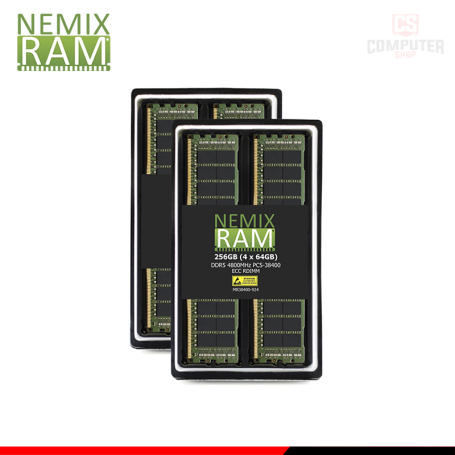 MEMORIA 256GB (64GBx4) DDR5 NEMIX PARA SERVIDOR REGISTRADO BUS 4800MHZ