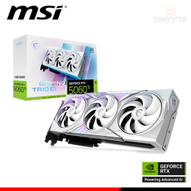 TARJETA DE VIDEO MSI GEFORCE RTX 5060Ti 16GB GDDR7 128BITS GAMING TRIO OC WHITE (PN:912-V535-025)