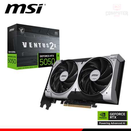 TARJETA DE VIDEO MSI GEFORCE RTX 5050 8GB GDDR6 128BITS VENTUS 2X OC