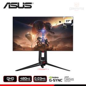 MONITOR ASUS ROG SWIFT 27" WOLED QHD 2560x1440/480HZ/0.03MS/AMD RADEON FREESYNC PREMIUM/COMPATIBLE NVIDIA G-SYNC